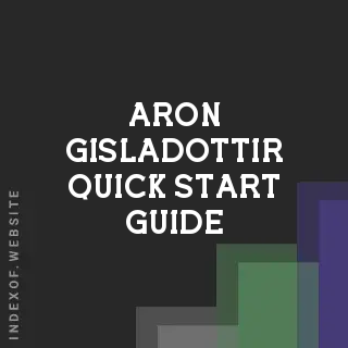 Aron Gisladottir Quick Start Guide | Indexof