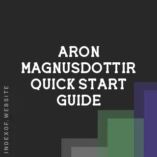 Aron Magnusdottir Quick Start Guide | Indexof