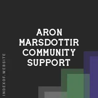 Aron Marsdottir Community Support | Indexof