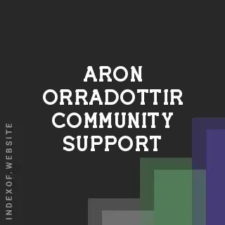 Aron Orradottir Community Support | Indexof