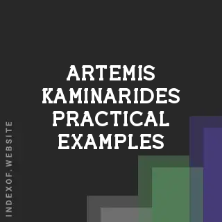 Artemis Kaminarides Practical Examples | Indexof