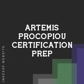 Artemis Procopiou Certification Prep | Indexof