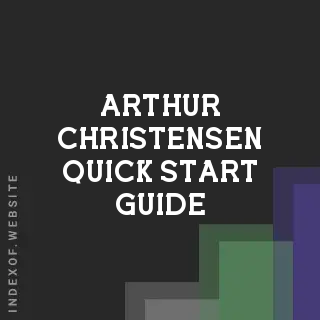 Arthur Christensen Quick Start Guide | Indexof