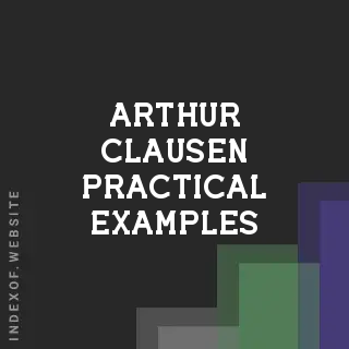 Arthur Clausen Practical Examples | Indexof