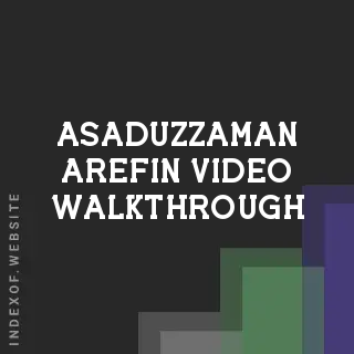 Asaduzzaman Arefin Video Walkthrough | Indexof