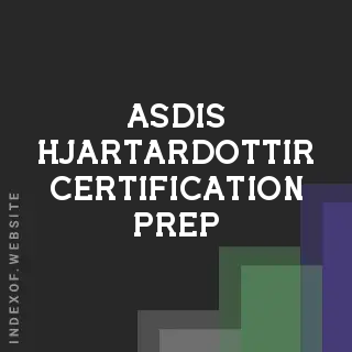 Asdis Hjartardottir Certification Prep | Indexof