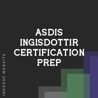 Asdis Ingisdottir Certification Prep | Indexof