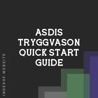 Asdis Tryggvason Quick Start Guide | Indexof