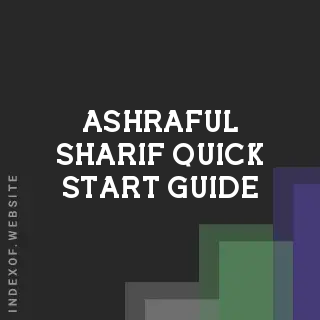 Ashraful Sharif Quick Start Guide | Indexof
