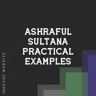 Ashraful Sultana Practical Examples | Indexof