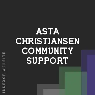 Asta Christiansen Community Support | Indexof