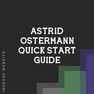 Astrid Ostermann Quick Start Guide | Indexof