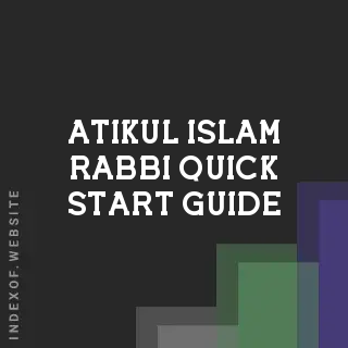 Atikul Islam Rabbi Quick Start Guide | Indexof