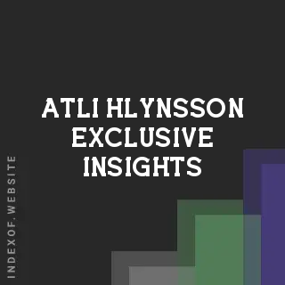 Atli Hlynsson Exclusive Insights | Indexof