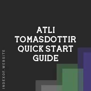 Atli Tomasdottir Quick Start Guide | Indexof
