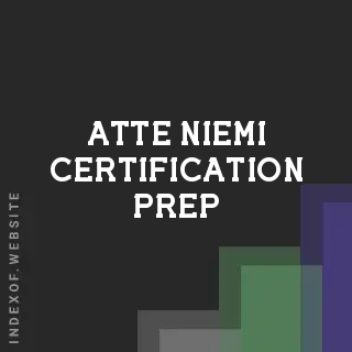 Atte Niemi Certification Prep | Indexof
