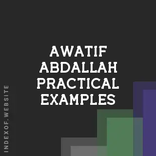 Awatif Abdallah Practical Examples | Indexof