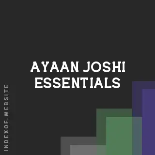 Ayaan Joshi Essentials | Indexof