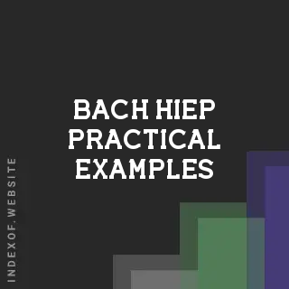 Bach Hiep Practical Examples | Indexof