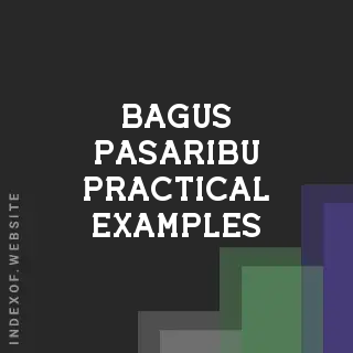 Bagus Pasaribu Practical Examples | Indexof