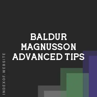 Baldur Magnusson Advanced Tips | Indexof