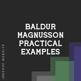 Baldur Magnusson Practical Examples | Indexof