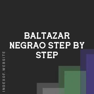 Baltazar Negrao Step-by-Step | Indexof