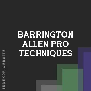 Barrington Allen Pro Techniques | Indexof