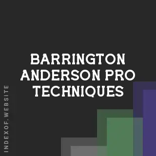 Barrington Anderson Pro Techniques | Indexof
