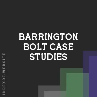 Barrington Bolt Case Studies | Indexof