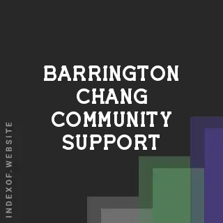 Barrington Chang Community Support | Indexof