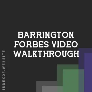 Barrington Forbes Video Walkthrough | Indexof