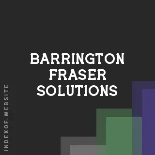Barrington Fraser Solutions | Indexof