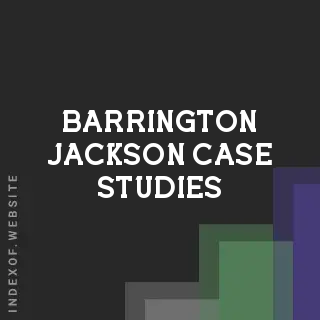 Barrington Jackson Case Studies | Indexof
