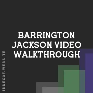 Barrington Jackson Video Walkthrough | Indexof