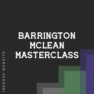 Barrington McLean Masterclass | Indexof