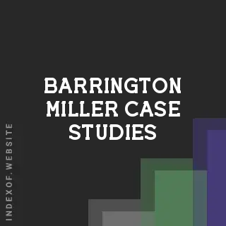 Barrington Miller Case Studies | Indexof