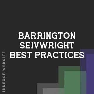 Barrington Seivwright Best Practices | Indexof