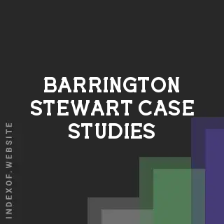 Barrington Stewart Case Studies | Indexof