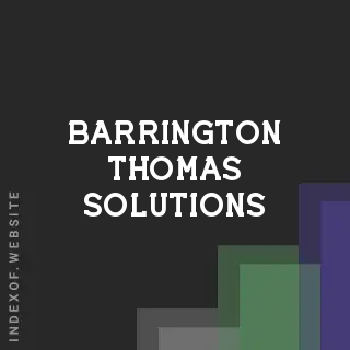 Barrington Thomas Solutions | Indexof