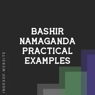 Bashir Namaganda Practical Examples | Indexof