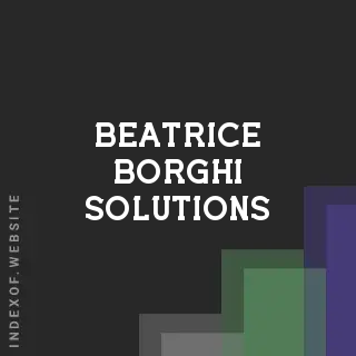 Beatrice Borghi Solutions | Indexof