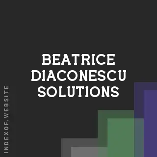 Beatrice Diaconescu Solutions | Indexof
