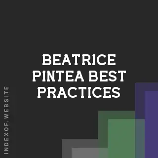Beatrice Pintea Best Practices | Indexof