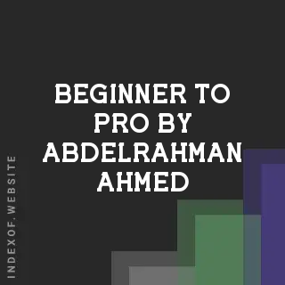 Beginner to Pro by Abdelrahman Ahmed | Indexof