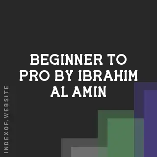 Beginner to Pro by Ibrahim Al-Amin | Indexof