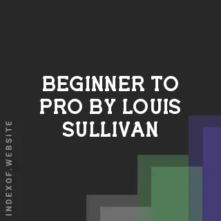 Beginner to Pro by Louis Sullivan | Indexof