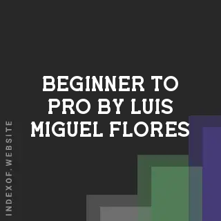 Beginner to Pro by Luis Miguel Flores | Indexof