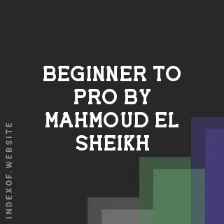 Beginner to Pro by Mahmoud El-Sheikh | Indexof