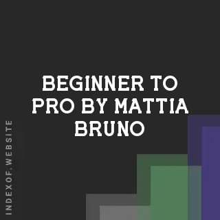Beginner to Pro by Mattia Bruno | Indexof